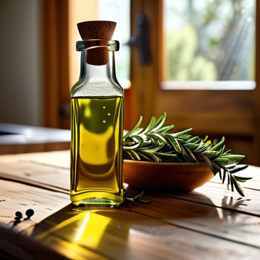 Bottle of High-Quality Extra Virgin Olive Oil