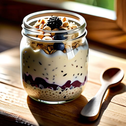 Overnight Oats with a Protein Punch jar.