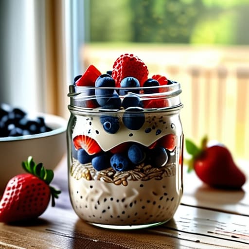 The Overnight Oats Blueprint meal prep jar.