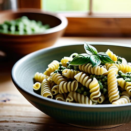 Quick Pesto Pasta with Frozen Peas.