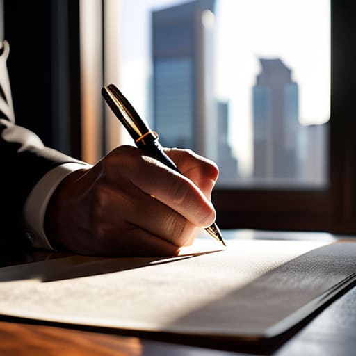 Successful Sales Representative closing a deal.