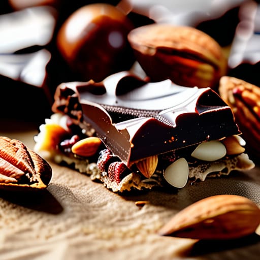 Homemade Salted Dark Chocolate Bark with almonds.