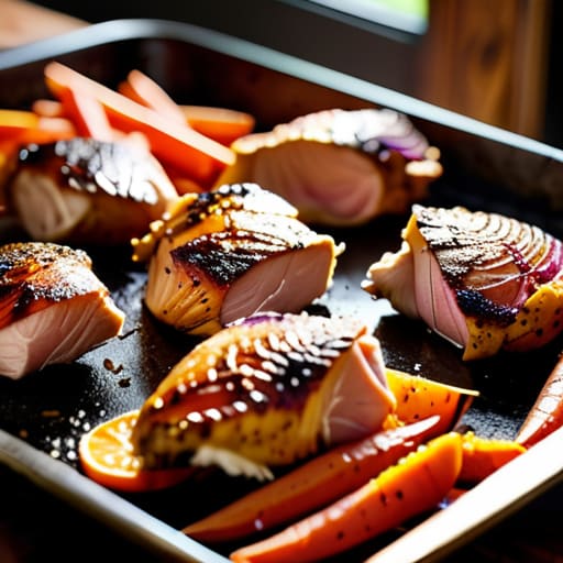 Sheet Pan Roasted Chicken and Roots.