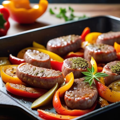 One-Pan Sausage and Pepper Roast sheet pan.