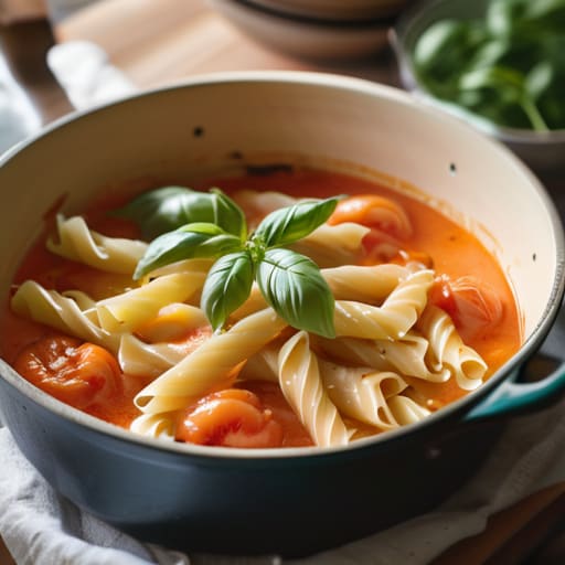 Creamy noodles using The One-Pot Pasta Hack.