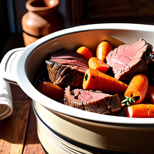 Slow cooker beef for The Sunday Roast Protocol.